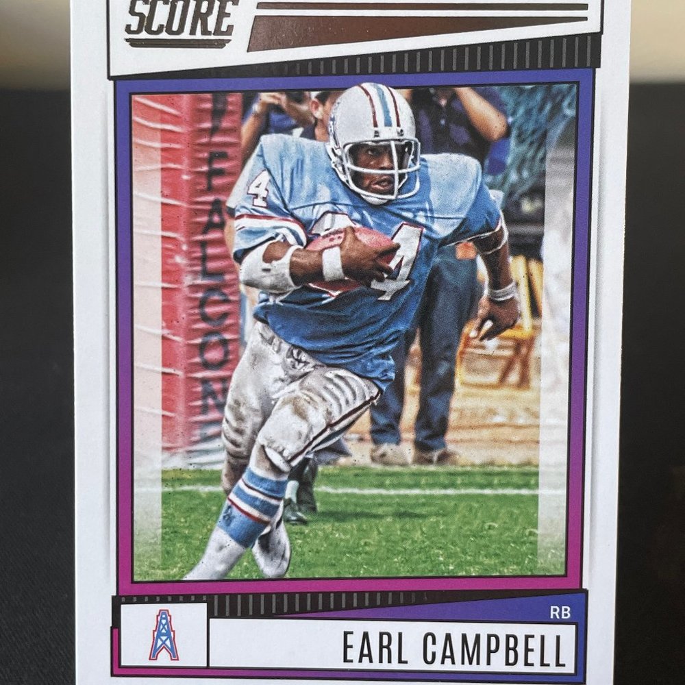 2022 Earl Campbell Panini Score Card #7 Houston Oilers